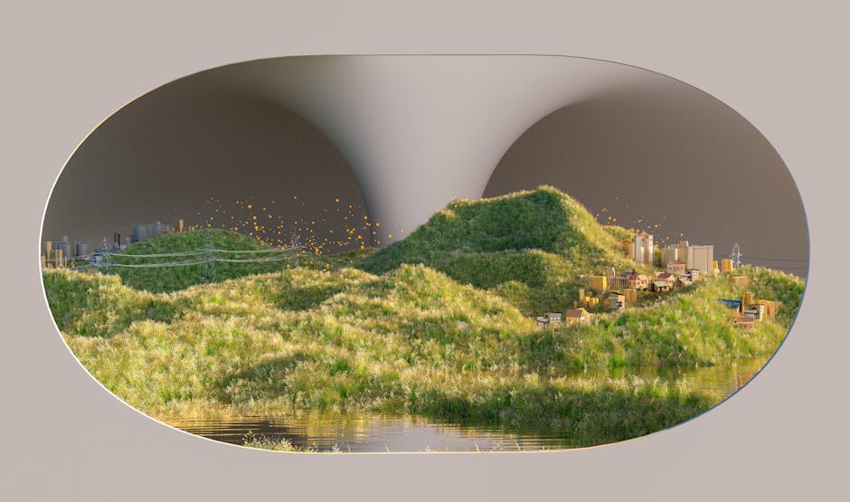 a surreal, AI-generated landscape - Creative AI prompts
